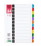 D.Rect, przekładki kartonowe A4, 1-12