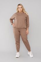 Dres damski, plus size, beżowy, Alta, Italian Fashion