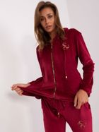 Dres damski, welurowy, bordowy, Relevance