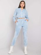 Dres damski, welurowy, niebieski, Lakerta