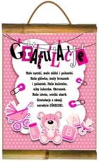 Dyplom, życzenia, gratulacje, Narodziny Dziewczynki