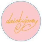 Dziękujemy, ozdobne naklejki okrągłe, złoty napis