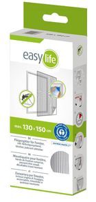 Easy Life Mako, moskitiera okienna, poliester, taśma rzep, biała, 130-150 cm