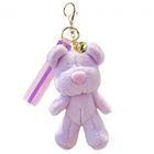 Ecarla, brelok do kluczy, miś puchaty pluszowy, fioletowy