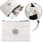 Ecarla, kosmetyczka pikowana, wodoodporna, biała, ks144b