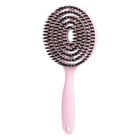 Ecarla, Szczotka z włosiem do masażu i rozczesywania włosów, różowa
