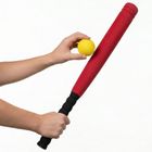 Eddy Toys, kij do baseballa z piłką soft, czerwony, 54cm