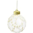 Edelman, Mica, bombka plastikowa, gwiazdki koronkowe zdobienie, 8 cm