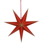 Edelman, Mica, gwiazda dekoracyjna, wisząca papierowa, czerwona, 7 ramion, 14-45 cm
