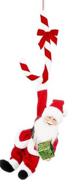 Edelman, mikołaj świąteczny, grający, ruszający się, wiszący z lizakiem, 82 cm