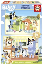 Educa, Bluey, puzzle drewniane, 2-50 elementów