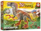 Educa, Dinozaury, Welociraptor, puzzle 3D, 64 elementy