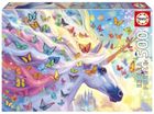 Educa, Jednorożec i kolorowe motyle, puzzle, 500 elementów