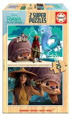 Educa, Raya i ostatni smok, puzzle 2w1, drewniane puzzle, 25 elementów