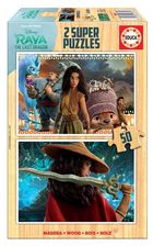 Educa, Raya i ostatni smok, puzzle 2w1, drewniane puzzle, 50 elementów