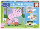 Educa, Świnka Peppa, puzzle 4w1