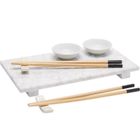 EH Excellent Houseware, Oria, zestaw do serwowania sushi dla 2 osób, marmur, 9 elementów