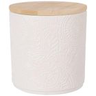 eh Excellent Houseware, słoik ceramiczny z pokrywką z bambusa, średnica 10-10,5 cm