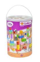 Eichhorn, Klocki drewniane w wiaderku, 100 elementów