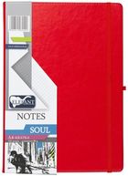 Elefant, Soul, notes A4, kratka, czerwony, 1 szt.