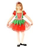 Elf, pomocnica Mikołaja, sukienka, strój dla dzieci, 110/116