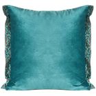 Ema, welwetowa poszewka z efektownym zdobieniem z tkaniny w cętki, 45-45 cm