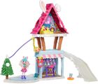 Enchantimals, Zimowa Chatka Bevy Bunny, zestaw z lalką i figurką