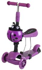 Enero, Biedronka, hulajnoga 3-kołowa, balansowa, 3w1, fioletowa