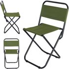 Enero Camp, krzesło turystyczne, składane, zielone, 35-37-58 cm