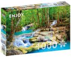 Enjoy, Wodospady Erawan, Tajlandia, puzzle, 1000 elementów