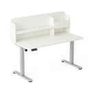 Entelo, Axio, biurko elektryczne regulowane z nadstawką, rozmiar 3-4, 100-65 cm, biały