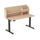 Entelo, Axio, biurko elektryczne regulowane z nadstawką, rozmiar 3-4, 100-65 cm, brzoza