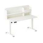 Entelo, Axio, biurko elektryczne regulowane z nadstawką, rozmiar 5-6, 100-65 cm, biały