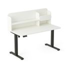 Entelo, Axio, biurko elektryczne regulowane z nadstawką, rozmiar 5-6, 100-65 cm, biały