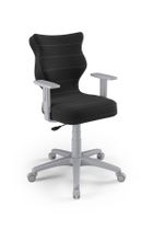 Entelo, Duo, krzesło biurowe z podłokietnikami, wzrost 159-188 cm, antracytowe