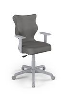 Entelo, Duo, krzesło biurowe z podłokietnikami, wzrost 159-188 cm, ciemno szare