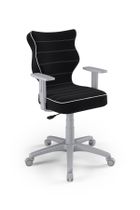 Entelo, Duo, krzesło biurowe z podłokietnikami, wzrost 159-188 cm, czarne