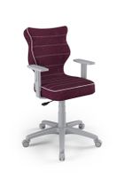 Entelo, Duo, krzesło biurowe z podłokietnikami, wzrost 159-188 cm, fioletowe
