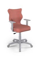 Entelo, Duo, krzesło biurowe z podłokietnikami, wzrost 159-188 cm, różowe