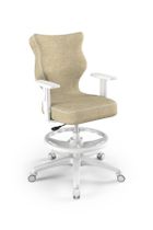 Entelo, Duo, krzesło biurowe z podnóżkiem i podłokietnikami, wzrost 159-188 cm, beżowe