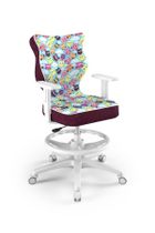 Entelo, Duo, krzesło biurowe z podnóżkiem i podłokietnikami, wzrost 159-188 cm, sowy