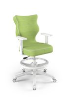 Entelo, Duo, krzesło biurowe z podnóżkiem i podłokietnikami, wzrost 159-188 cm, zielone