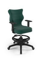 Entelo, Duo, krzesło biurowe z podnóżkiem i podłokietnikami, wzrost 159-188 cm, zielone