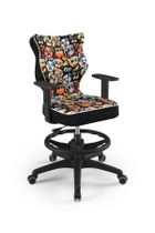 Entelo, Duo, krzesło biurowe z podnóżkiem i podłokietnikami, wzrost 159-188 cm, zwierzaki