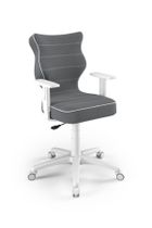 Entelo, Duo, krzesło młodzieżowe z podłokietnikami, wzrost 146-176.5 cm, ciemno szare