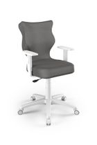 Entelo, Duo, krzesło młodzieżowe z podłokietnikami, wzrost 146-176,5 cm, ciemno szare