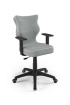 Entelo, Duo, krzesło młodzieżowe z podłokietnikami, wzrost 146-176.5 cm, szare