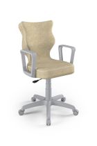 Entelo, Norm, krzesło biurowe z podłokietnikami, wzrost 159-188 cm, beżowe