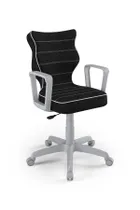 Entelo, Norm, krzesło biurowe z podłokietnikami, wzrost 159-188 cm, czarne