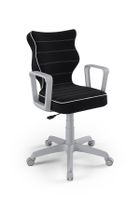 Entelo, Norm, krzesło biurowe z podłokietnikami, wzrost 159-188 cm, czarne